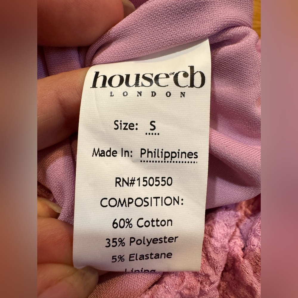 House Of CB Pink Corset Midi Dress Size Small Zip Up - Picture 15 of 16